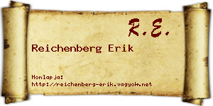 Reichenberg Erik névjegykártya